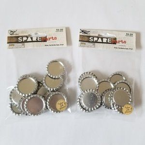 🟤 2 PACK! Silver Flat Bottle Caps 》Mix And Match 3 x $40